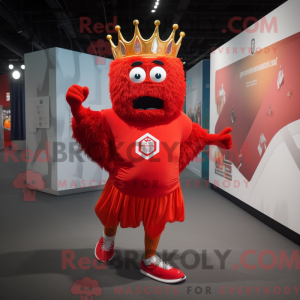 Red King mascot costume...