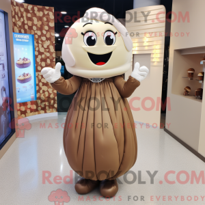Beige Chokolade maskot...