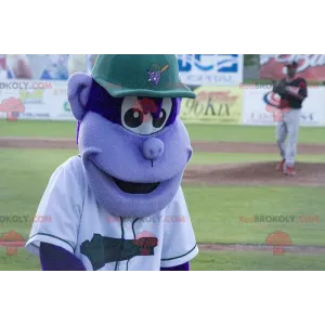 Purple monkey mascot with a cap - Redbrokoly.com