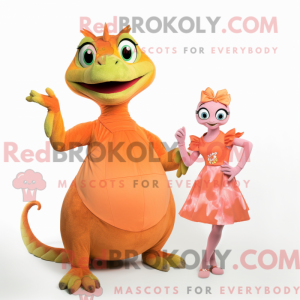 Peach Lizard mascot costume...