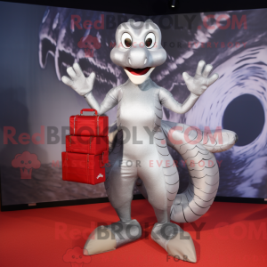 Sølv Hydra maskot kostume...