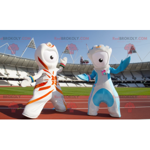 2 außerirdische Maskottchen von den Olympischen Spielen 2012 -