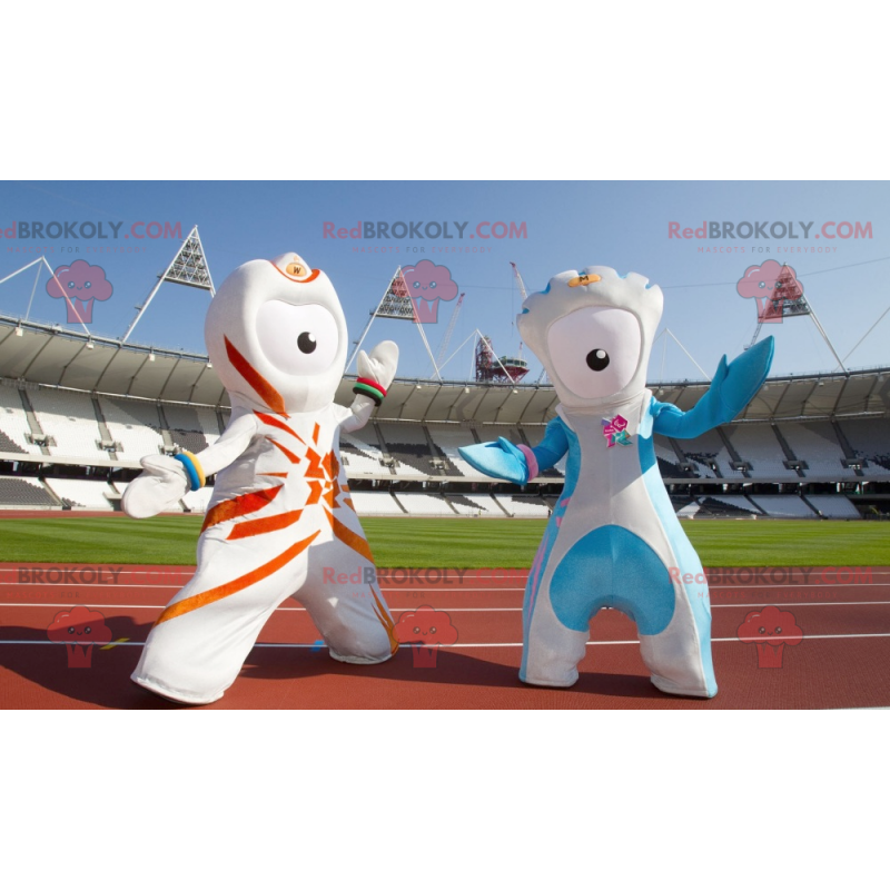 2 außerirdische Maskottchen von den Olympischen Spielen 2012 -