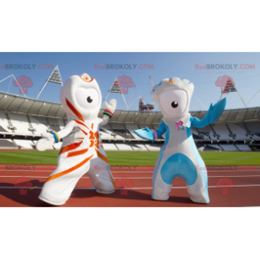 2 außerirdische Maskottchen von den Olympischen Spielen 2012 -