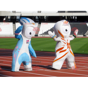 2 außerirdische Maskottchen von den Olympischen Spielen 2012 -