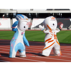 2 außerirdische Maskottchen von den Olympischen Spielen 2012 -