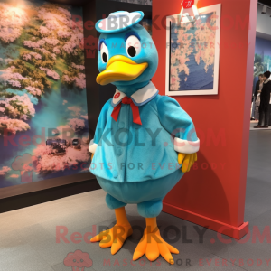 Turkis Moscovy Duck maskot...