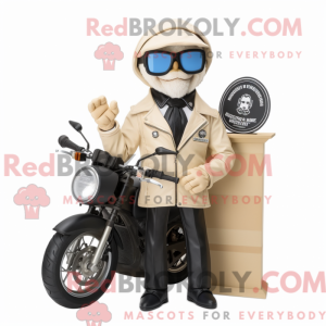 Beige Advokat maskot...