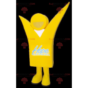 Mascote do boneco de neve amarelo sorridente - Redbrokoly.com