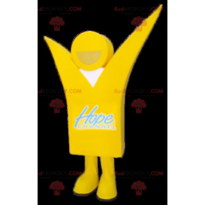 Smilende gul snemand maskot - Redbrokoly.com