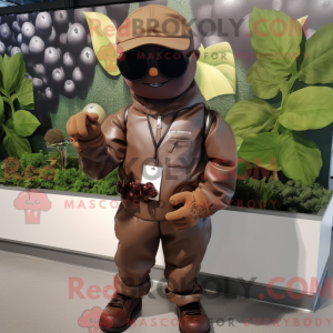 Brown Grape maskot kostyme...