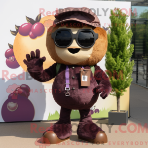 Brun Grape maskot kostume...