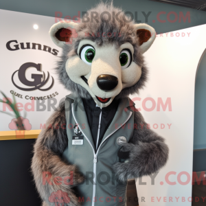 Personaggio mascotte grigio...