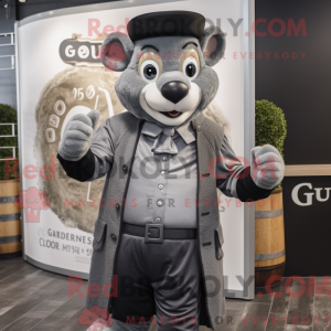 Personaggio mascotte grigio...