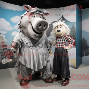 Sølv vildsvin maskot...