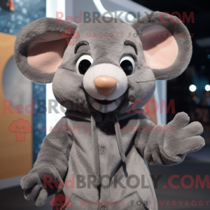 Grijze muis mascottekostuum...