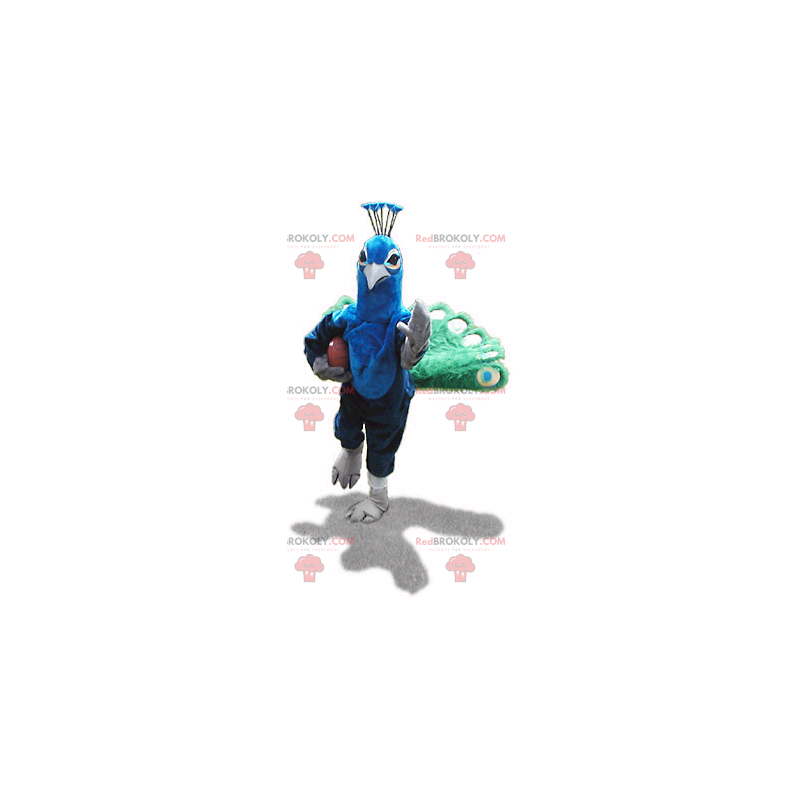 Mascota del pavo real verde y azul - Redbrokoly.com