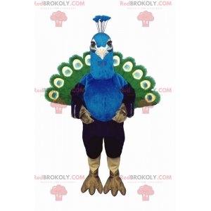 Green and blue peacock mascot - Redbrokoly.com