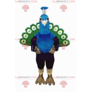 Green and blue peacock mascot - Redbrokoly.com