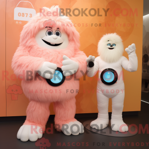 Peach Yeti mascottekostuum...