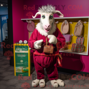 Magenta Boer Goat mascot...