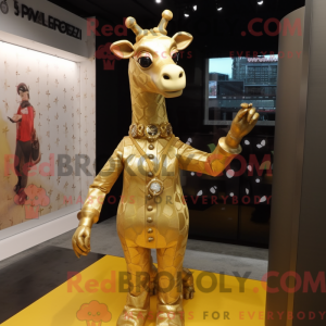 Gull Giraffe maskot drakt...