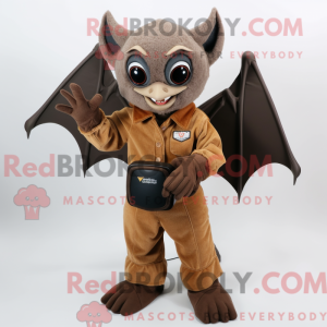Brown Bat mascottekostuum...