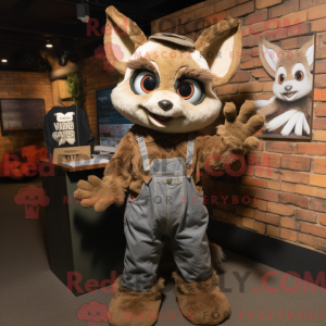 Brun flagermus maskot...