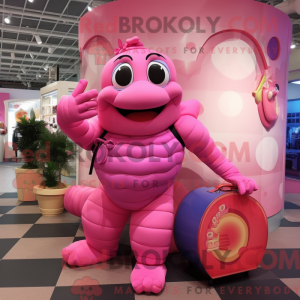 Pink Contortionist mascot...