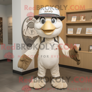 Cream Hawk maskot kostume...