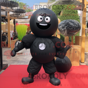 Schwarzes Maskottchenkostüm...