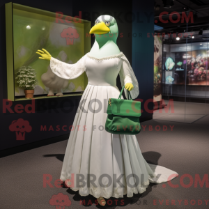 Groene duif mascottekostuum...