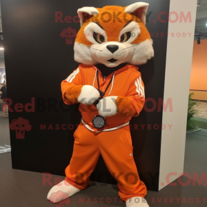Orange Bobcat Maskottchen...