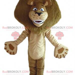 Alex mascot famous lion of Madagascar cartoon