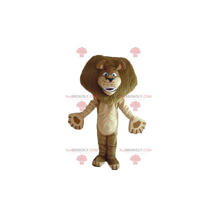 Alex mascot famous lion of Madagascar cartoon - Redbrokoly.com