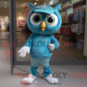 Maskotka Teal Owl w...