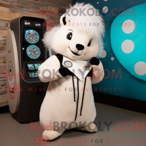Wit Skunk-mascottekostuum...