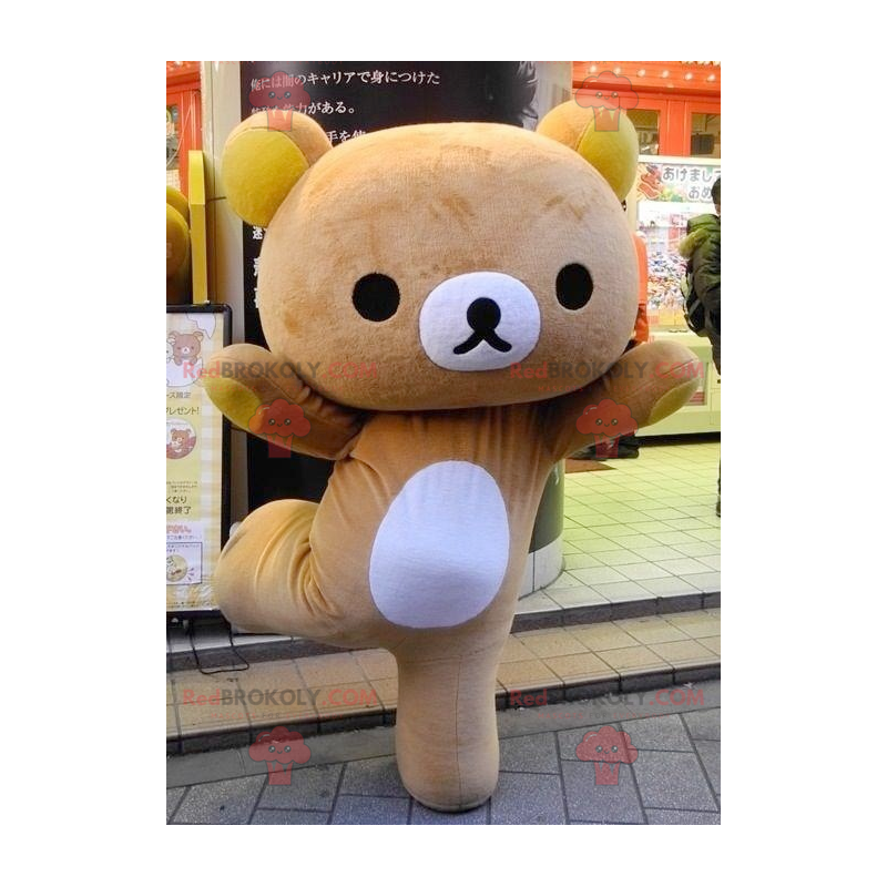 Big brown and yellow teddy bear mascot - Redbrokoly.com