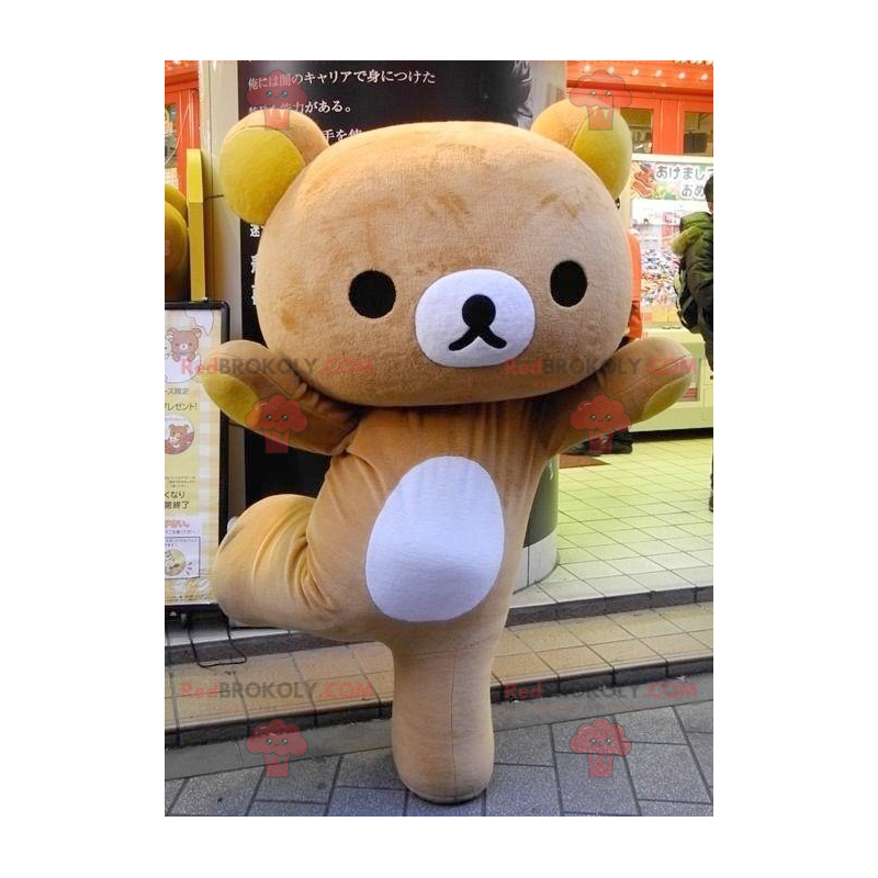 Mascotte de gros nounours marron et jaune - Redbrokoly.com Mascotte de gros nounours marron et jaune - Redbrokoly.com