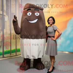 Grå chokoladebar maskot...