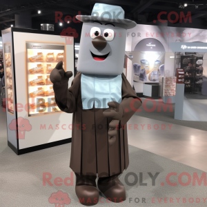 Grå chokoladebar maskot...