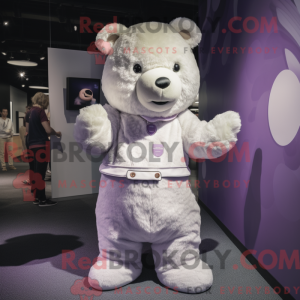 Lavender Bear mascot...