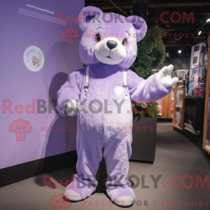 Lavender Bear mascot...