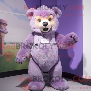 Lavender Bear mascot...