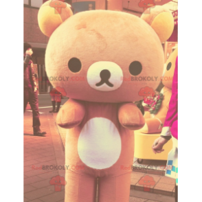 Big brown and yellow teddy bear mascot - Redbrokoly.com