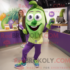 Oliven Aubergine maskot...