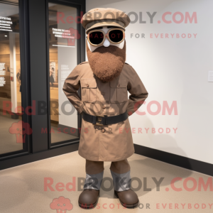 Mascotte de soldat marron...