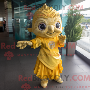 Gold Ceviche mascot costume...