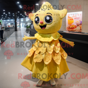 Gold Ceviche mascot costume...