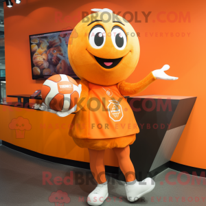 Orange Handball Ball maskot...